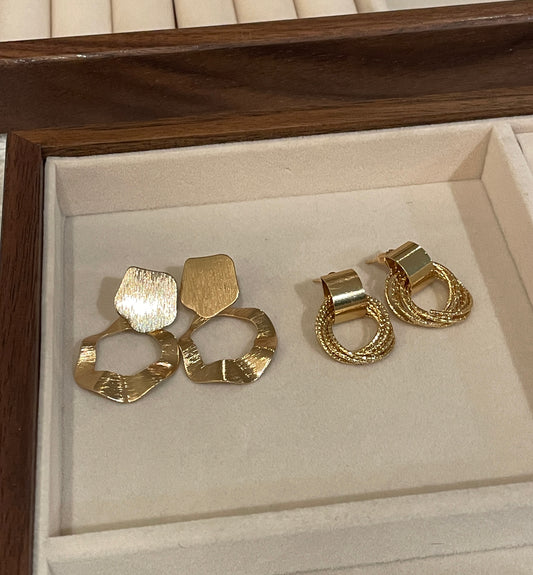 Gold plated 18k earrings